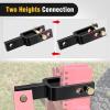 Nilight Forklift Trailer Hitch Attachment Fits 2 Inch Receiver Clamp on Pallet Fork Trailer Towing Adapter with Safety Chain & 5/8” Hitch Pin Clip Red(Quick Hitch Adapter)