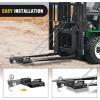Nilight Forklift Trailer Hitch Attachment Fits 2 Inch Receiver Clamp on Pallet Fork Trailer Towing Adapter with Safety Chain & 5/8” Hitch Pin Clip Black