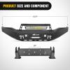 Nilight Front Bumper Full Width Solid Steel Off-Road Compatible for 2007 2008 2009 2010 2011 2012 2013 Toyota Tundra Pickup Truck with Winch Plate 120W LED Light Bar 2x18w Light Pods