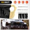 Nilight Front Bumper Grill Cover for 2007 2008 2009 2010 2011 2012 2013 2014 2015 2016 2017 2018 Wrangler JK/JKU Rubicon, & Sahara Sport with LED Work Light Pods Matte Black(For 2018-2025 JL&JT)