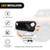 Nilight Front Bumper Grill Cover for 2007 2008 2009 2010 2011 2012 2013 2014 2015 2016 2017 2018 Wrangler JK/JKU Rubicon, & Sahara Sport with LED Work Light Pods Matte Black(For 2018-2025 JL&JT)
