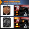 Nilight JK Tail Light LED Red Running Stop Brake Turn Signals Lights White Reverse Back Up DOT APPROVED Smoked Lens Taillight Compatible with 2007-2018 Wrangler JKU(JK 2007-2017 Side Marker Light)