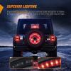 Nilight JK Tail Light LED Red Running Stop Brake Turn Signals Lights White Reverse Back Up DOT APPROVED Smoked Lens Taillight Compatible with 2007-2018 Wrangler JKU(JL 2018-2025 Tire Brake Light)
