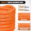 Nilight Kinetic Recovery Rope 33000 LBS 1″ x 30ft Snatch Strap Heavy Duty Offroad Towing Starp Kit Vehicle Recovery kit for UTV ATV SUV Truck Car Jeep Tractor(1in x 30ft Rope+2Pcs Anti-Theft D-Ring Shackles)