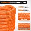 Nilight Kinetic Recovery Rope 33000 LBS 1″ x 30ft Snatch Strap Heavy Duty Offroad Towing Starp Kit Vehicle Recovery kit for UTV ATV SUV Truck Car Jeep Tractor(1/8inx30ft Rope+ 2 Pcs Soft Shackle)