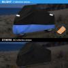 Nilight Motorcycle Cover All Season Universal Oxford Fabric with Lock-Hole Waterproof Durable UV with Storage Bag & Protective Reflective Strip Fits up to 96″ Motorcycle(XL – 96”L x 41”W x 49”H)
