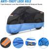 Nilight Motorcycle Cover All Season Universal Oxford Fabric with Lock-Hole Waterproof Durable UV with Storage Bag & Protective Reflective Strip Fits up to 96″ Motorcycle(XL – 96”L x 41”W x 49”H)