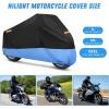 Nilight Motorcycle Cover All Season Universal Oxford Fabric with Lock-Hole Waterproof Durable UV with Storage Bag & Protective Reflective Strip Fits up to 96″ Motorcycle(XXXL – 116”L x 43”W x 55”H)