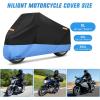 Nilight Motorcycle Cover All Season Universal Oxford Fabric with Lock-Hole Waterproof Durable UV with Storage Bag & Protective Reflective Strip Fits up to 96″ Motorcycle(XL – 96”L x 41”W x 49”H)