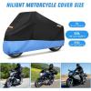 Nilight Motorcycle Cover All Season Universal Oxford Fabric with Lock-Hole Waterproof Durable UV with Storage Bag & Protective Reflective Strip Fits up to 96″ Motorcycle(XXL – 108”L x 41”W x 50”H)