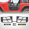Nilight Off Road Front Rear Tubular Doors with Side View Mirrors Compatible with 2018 2019 2020 2021 2022 2023 Wrangler JL 2020 2021 2022 2023 Gladiator JT 4 Door Only, 2 Years Warranty(2 Front Tubular Doors 2018-2023 JL/JT)