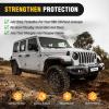 Nilight Off-Road Fender Flares Kit Compatible with 2007-2018 Wrangler JK (2/4 Doors) Heavy-Duty Solid Steel Black Textured Fenders for Unlimited JK Front & Rear Flat-4pcs(JK-63D)(For 2018-2025 Sahara)