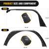 Nilight Off-Road Fender Flares Kit Compatible with 2007-2018 Wrangler JK (2/4 Doors) Heavy-Duty Solid Steel Black Textured Fenders for Unlimited JK Front & Rear Flat-4pcs(JK-63D)(For 2018-2025 JL)