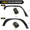Nilight Off-Road Fender Flares Kit Compatible with 2007-2018 Wrangler JK (2/4 Doors) Heavy-Duty Solid Steel Black Textured Fenders for Unlimited JK Front & Rear Flat-4pcs(JK-63D)(For 2007-2018 JK)