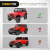 Nilight Off-Road Fender Flares Kit Compatible with 2007-2018 Wrangler JK (2/4 Doors) Heavy-Duty Solid Steel Black Textured Fenders for Unlimited JK Front & Rear Flat-4pcs(JK-63D)(For 1997-2006 TJ/LJ)