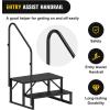 Nilight RV Steps with Handrail, 3 Steps Hot Tub Steps Outdoor RV Stairs Step Portable Mobile Motor Home Stairs for Camper Travel Trailers Dock Entry Steps 5th Wheel RV Porch with Anti-Slip Handrail(2 Steps)