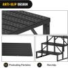 Nilight RV Steps with Handrail, 3 Steps Hot Tub Steps Outdoor RV Stairs Step Portable Mobile Motor Home Stairs for Camper Travel Trailers Dock Entry Steps 5th Wheel RV Porch with Anti-Slip Handrail(3 Steps)