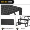Nilight RV Steps with Handrail, 3 Steps Hot Tub Steps Outdoor RV Stairs Step Portable Mobile Motor Home Stairs for Camper Travel Trailers Dock Entry Steps 5th Wheel RV Porch with Anti-Slip Handrail(4 Steps)