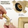 Nilight RV Water Pressure Regulator for RV Camper, Water Hose Pressure Regulator with Oil Filled Gauge and Inlet, Brass Lead-free Adjustable RV Water Pressure Regulator Valve for Camper Travel Trailer(45 Degree Hose Elbow)