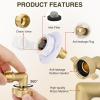 Nilight RV Water Pressure Regulator for RV Camper, Water Hose Pressure Regulator with Oil Filled Gauge and Inlet, Brass Lead-free Adjustable RV Water Pressure Regulator Valve for Camper Travel Trailer(Inlet Check Valve+Hose Elbow)