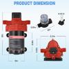 Nilight RV Water Pump, 12v Water Pump 3.5 GPM 45 PSI with Pressure Switch and Strainer Heavy Duty Diaphragm Pump 12 Volt DC Upgrade Self-Priming Low Noice for RV Marine Yacht Caravan Camper Trailer(3.5GPM Water Pump)