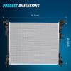 Nilight Radiator for Chrysler Town& Country 2005 2006 2007, Chrysler Voyager 2005 2006 2007, Dodge Grand Caravan 2005 2006 2007,Performance Aluminum Replacement OEM.(Dodge Grand Caravan 2008-2020)