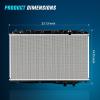 Nilight Radiator for Honda Civic 1992 1993 1994 1995 1996 1997 1998 1999 2000,Replaces CU1290, Performance Aluminum Replacement OEM(Honda Civic 2006-2011)