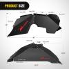 Nilight Rear Inner Fender Liners Steel Wheel Cover Fit for 2007-2018 Wrangler JK JKU 4WD (4-Door/2-Door) Unlimited Bolt-on Style Fender Flares Splash Guards(4Pcs Front+Rear JK 2007-2018)