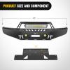 Nilight Rear Step Bumper Compatible with 2020 2021 2022 2023 2024 2025 Gladiator JT Super Duty Pickup Truck Bumper with LED Lights, Sensor Holes and D-rings(Front Bumper)