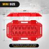 Nilight Recovery Offroad Traction Boards Mini Short Emergency Tire Tracks Mats For 4WD 4X4 ATV UTV on Mud Sand Snow (2PCS Red)(Red)
