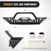 Nilight Roof Rack Cargo Basket with LED Light Bar Compatible with 2007-2025 Wrangler JK JL Unlimited & Gladiator JT 4 Door Hardtop, JKU JLU Luggage Rooftop Storage Carrier(Front Bumper + Rear Bumper)