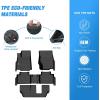 Nilight TPE Floor Mats for Dodge Durango Jeep Grand Cherokee 2016 2017 2018 2019 2020 2021 2022 2023,All Weather Custom Fit Heavy Duty Floor Liners(Grand Cherokee L 7-Passenger)