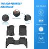 Nilight TPE Floor Mats for Ford Ranger SuperCrew Cab 2019 2020 2021 2022 2023 2024, All Weather Custom Fit Heavy Duty Floor Liners