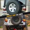 Nilight Tail Light Covers, 2PCS Black Rear Brake Light Guards Protector Exterior Accessories for 1987-2006 Wrangler TJ YJ