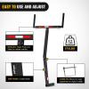 Nilight Truck Bed Extender w/Straps & Receiver Tightener & Flag, Fits 2-inch Hitch Receiver, 2-in 1 Pickup Hitch Mount Truck Bed Extension for Rack, SUV, Lumber, Ladder, Canoe, Boat, Kayak, Pipes