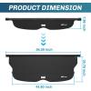 Nilight Trunk Cargo Cover for Toyota RAV4 Accessories 2019 2020 2021 2022 2023 2024 2025, Retractable Security Shade Rear Cargo Cover, with Trunk Storage Net, 1-Pack(2011-2021 Jeep Grand Cherokee)