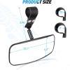 Nilight UTV Side Mirrors Aluminum X3 Rear View Mirror Compatible with 2016 2017 2018 2019 2020 2021 2022 2023 Can Am Maverick X3 Turbo/DS MR RS Turbo R Max 1000(Center Mirror：1.75-2 inch roll bar cages-360°)
