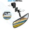 Nilight UTV Side Mirrors Aluminum X3 Rear View Mirror Compatible with 2016 2017 2018 2019 2020 2021 2022 2023 Can Am Maverick X3 Turbo/DS MR RS Turbo R Max 1000(Center Mirror：1.75-2 inch roll bar cages-360°)