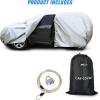 Nilight Waterproof SUV Car Cover All Weather Snowproof UV Protection Windproof Outdoor Full car Cover,Oxford Material Door Shape Zipper Design Universal Fit for SUV Length 183 to 190 inch(Fit SUV Jeep 183 to 190 inch)