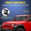 Nilight Windshield Frame Mounting Bracket for 50 Inch LED Light Bar on Wrangler JK 2007-2017(For 2007-2018 JK w/A-Pillar)