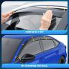Nilight in Channel Rain Guards for Honda Ridgeline 2017 2018 2019 2020 2021 2022 2023 2024 2025 Original Window Deflectors, Vent Window Visors-4PCS