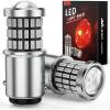 Nilight 1157 LED Bulb 2PCS 57LED 6100K Cool White 2057 2357 BAY15D 7528 Reverse Back Up Light Day Running Light Tail Light with Projector Replacement for Trucks Cars Motorcycles, 2 Years Warranty(Red)