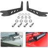 Nilight 2PCS Hood Mounting Brackets for 20” LED Light Bar on Jeep Wrangler JK 2007-2017, 2 Years Warranty (90040B), Black(For 2007-2017 JK)