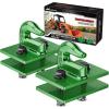 Nilight 2PCS Tractor Bucket Grab Hook 3/8” Heavy Duty Drop Forged Steel Bolt On Zinc-Coated Cast Tow Max 15000 LBS Green(Grab Hook)