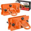 Nilight 2PCS Tractor Bucket Hooks with Tie Down Ring, Bolt-On Grab Hook with Back Plates Compatible with Trailer RV UTV Truck, Grade 70 Grade Forged Steel Max 15000 lbs, Orange