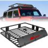 Nilight 51″ X 36″ X 5″ Universal Roof Rack Cargo Basket Heavy-Duty 200LBS Capacity Rooftop Cargo Carrier Luggage Holder & Soft Waterproof|Cargo Bag|Net|Ratchet Straps for SUV Truck Vehicle(43″x 39″x 6″ Roof Basket)