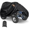 Nilight ATV Cover Waterproof 420D Heavy Duty Ripstop Material 4 Wheeler Quad Cover All Season Weather UV Protection for Kawasaki Yamaha Polaris Suzuki Honda(Black XXXL)(XL – 82”L x 47”W x 45”H)