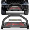 Nilight Bull Bar&License Plate Hole with LED Light Bar Compatible with Toyota Tundra 1999-2006 for Toyota Sequoia 2001-2007 Truck Brush Guard, Front Bumper Push Bar w/Grille Skid Plate Light Mount(For Chevy Silverado 1500/GMC Sierra 1500 2019-2023)