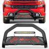 Nilight Bull Bar&License Plate Hole with LED Light Bar Compatible with Toyota Tundra 1999-2006 for Toyota Sequoia 2001-2007 Truck Brush Guard, Front Bumper Push Bar w/Grille Skid Plate Light Mount(For Chevy Silverado 2007-2018)
