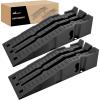 Nilight Car Ramps, 6.7″ Lift Heavy Duty Truck Ramps Portable Vehicle Service Ramp for Home Garage Maintenance, 16,000lb. GVW Capacity Per Pair(Car Ramp)